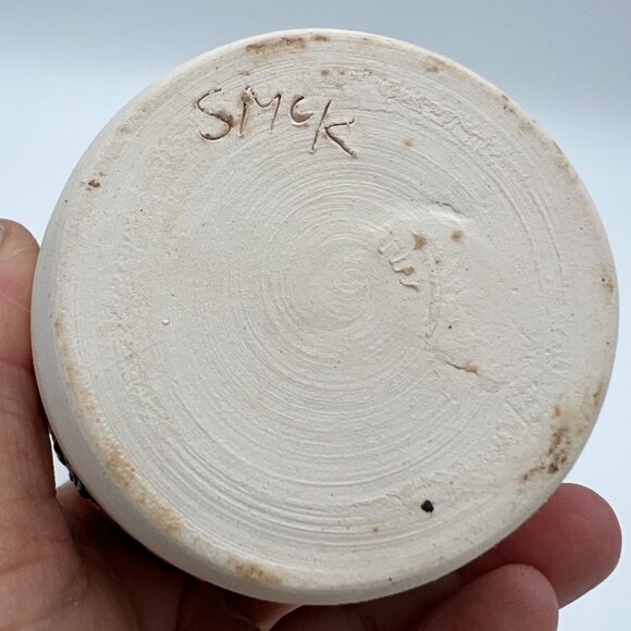 Ceramic project small ginger jar Mandela pattern dots - Picture 5 of 14